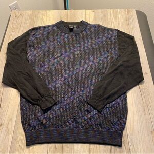 Tulliano Men's Maze Print Sweater Banded Waist Medium
